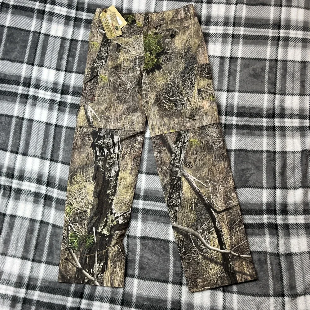 Magellan Convertible Zip Off Pant Youth L 29X29 Mossy Oak Brush Camo‎ Cargo NWT